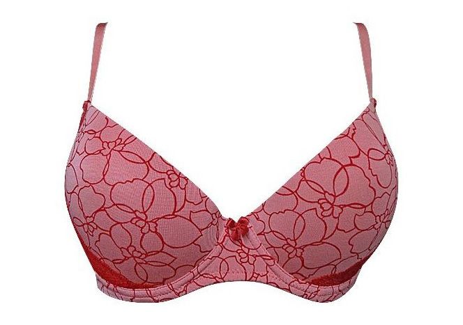 Бюстгальтер Push-Up "Квіточки" рожевий