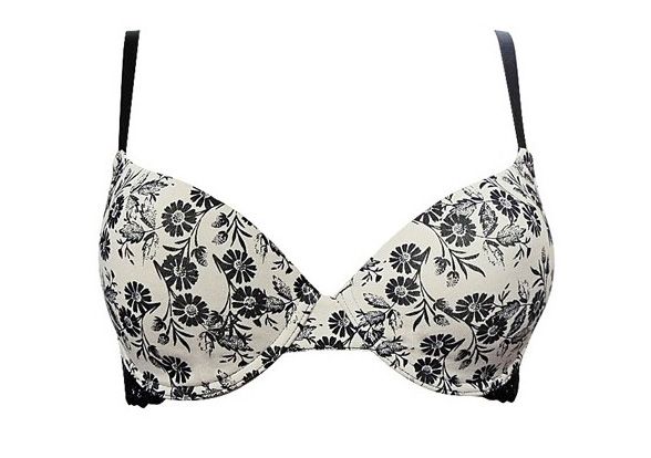 Бюстгальтер "Мереживо з квіточками" світло-жовтий