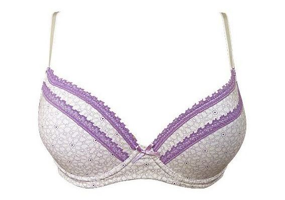 Бюстгальтер Push-Up "Мереживні смужки" бежевий