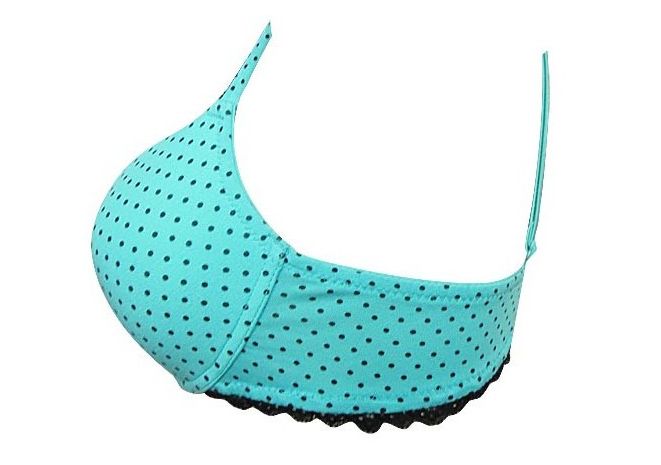 Бюстгальтер "Горошок з мереживом"
