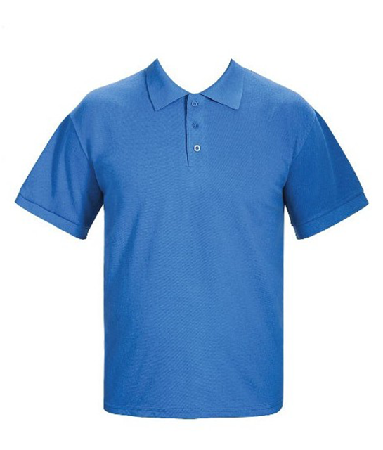 Футболка мужская "Поло 1/2" голубая
