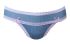 Мини-стринги женские "Полоски кружевные" синие