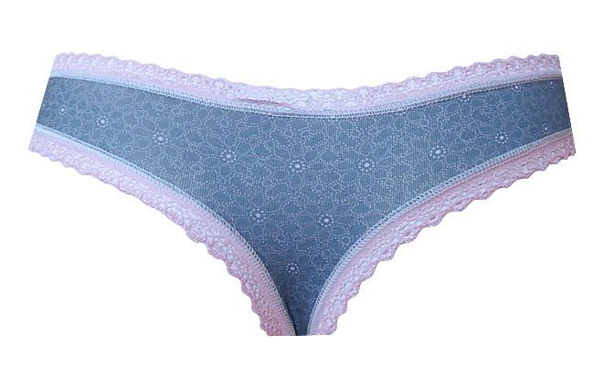 Міні-стрінги жіночі "Мереживні смужки" сині